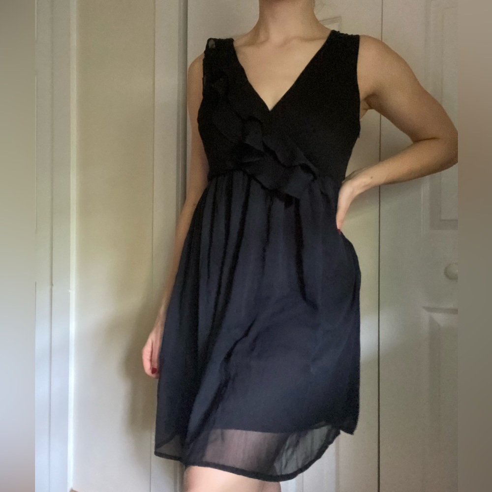 Vintage Vila ruffle chiffon dress
